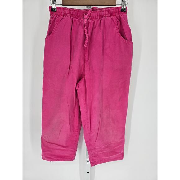 Bobbie Brooks Women's Pink High Rise Elastic Waist Drawstring Pant Size Small - Picture 1 of 5